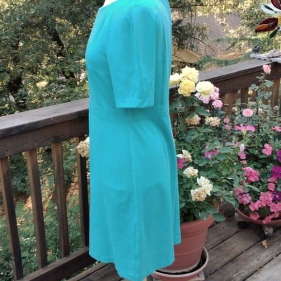 Talbots Turquoise Ponte Knit Dress - Picture 5 of 15